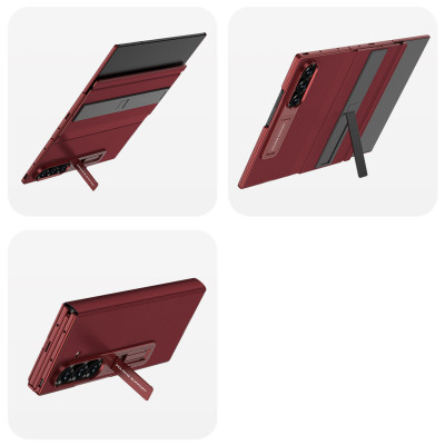 غلاف حماية جلدي مغناطيسي قابل للطي متوافق مع Samsu...