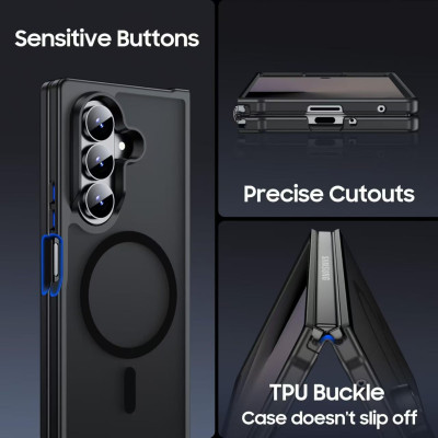 غلاف حماية UYUXIO مغناطيسي شفاف متوافق مع Samsung...