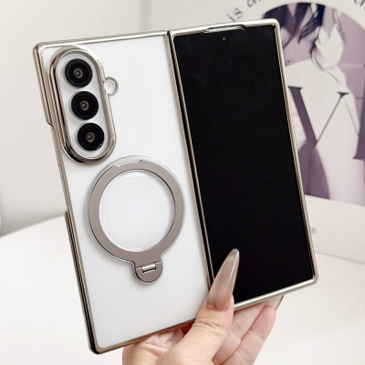 غلاف حماية شفاف بحامل مغناطيسي دوار لهواتف Samsung...