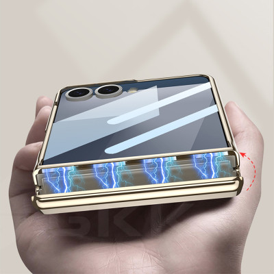 غلاف حماية جلدي بمفصلة مغناطيسية متوافق مع Samsung...