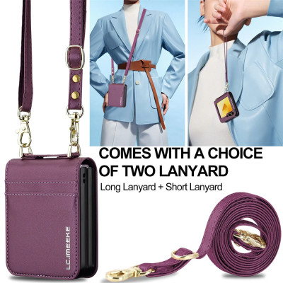 غلاف حماية محفظة Crossbody جلدية مع حامل بطاقات وح...