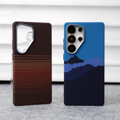 غلاف حماية ألياف كربون مع دعم MagSafe وشحن لاسلكي...