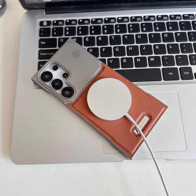 غلاف حماية جلد فاخر مغناطيسي بدون إطار لهواتف Sams...