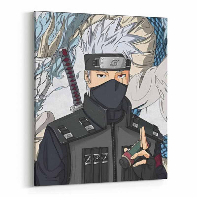 لوحة كانفاس على إطار خشبي بتصميم كاكاشى هاتاكي أنم...