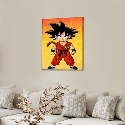لوحة كانفاس على إطار خشبي بتصميم جوكو المحارب أنمي...