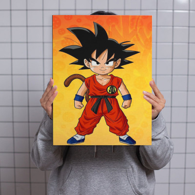 لوحة كانفاس على إطار خشبي بتصميم جوكو المحارب أنمي...