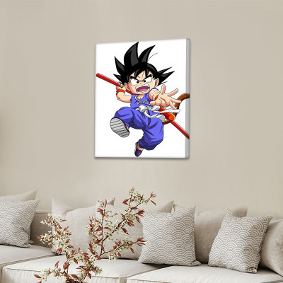 لوحة كانفاس على إطار خشبي بتصميم جوكو المحارب أنمي...
