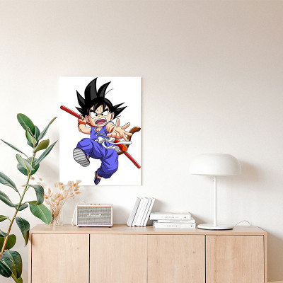 لوحة كانفاس على إطار خشبي بتصميم جوكو المحارب أنمي...