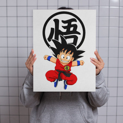لوحة كانفاس على إطار خشبي بتصميم جوكو أنمي دراغون...