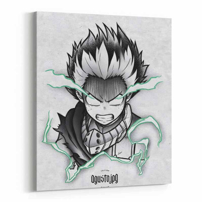 لوحة كانفاس على إطار خشبي بتصميم ديكو أنمي أكاديمي...