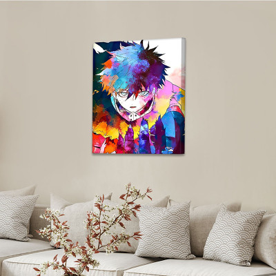 لوحة كانفاس على إطار خشبي بتصميم ديكو أنمي أكاديمي...