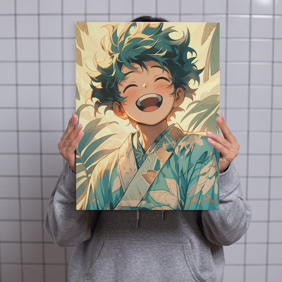 لوحة كانفاس على إطار خشبي بتصميم ديكو أنمي أكاديمي...