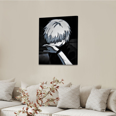 لوحة كانفاس على إطار خشبي بتصميم كين أنمي طوكيو غو...