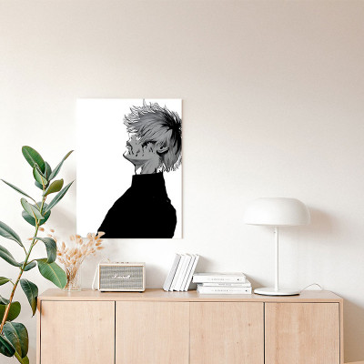 لوحة كانفاس على إطار خشبي بتصميم كين أنمي طوكيو غو...