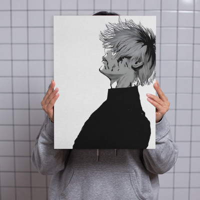 لوحة كانفاس على إطار خشبي بتصميم كين أنمي طوكيو غو...