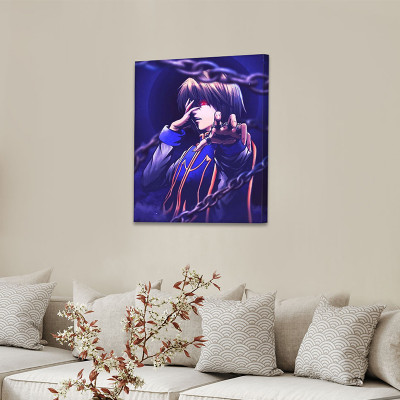 لوحة كانفاس على إطار خشبي بتصميم كورابيكا أنمي هان...