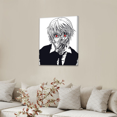 لوحة كانفاس على إطار خشبي بتصميم كورابيكا أنمي هان...