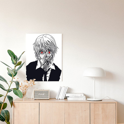 لوحة كانفاس على إطار خشبي بتصميم كورابيكا أنمي هان...