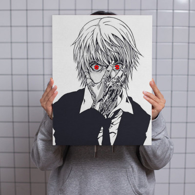 لوحة كانفاس على إطار خشبي بتصميم كورابيكا أنمي هان...