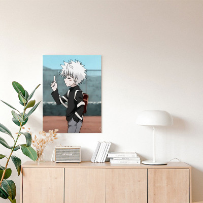 لوحة كانفاس على إطار خشبي بتصميم كيلوا أنمي هانتر