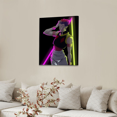 لوحة كانفاس على إطار خشبي بتصميم هيسوكا أنمي هانتر