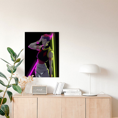 لوحة كانفاس على إطار خشبي بتصميم هيسوكا أنمي هانتر