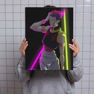 لوحة كانفاس على إطار خشبي بتصميم هيسوكا أنمي هانتر