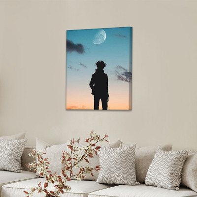 لوحة كانفاس على إطار خشبي بتصميم ظل غوجو أنمي جوجو...