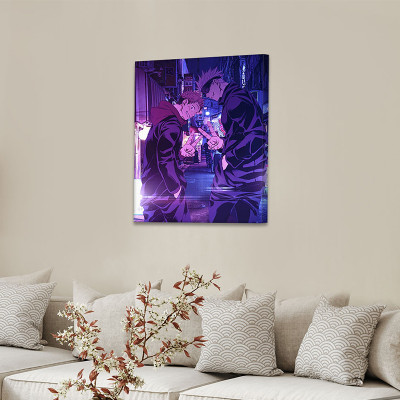 لوحة كانفاس على إطار خشبي بتصميم غوجو و إيتادورى أ...