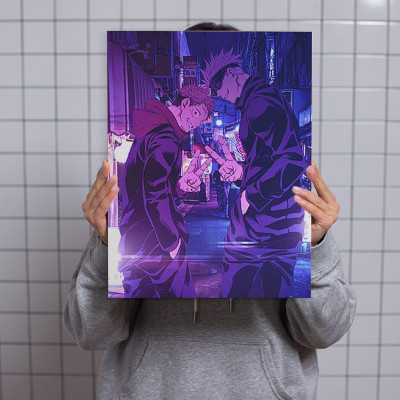 لوحة كانفاس على إطار خشبي بتصميم غوجو و إيتادورى أ...