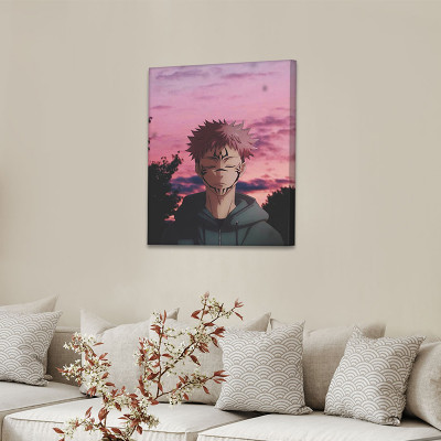 لوحة كانفاس على إطار خشبي بتصميم سوكونا أنمي جوجوت...