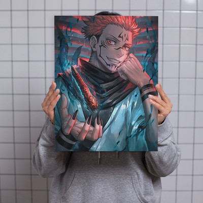 لوحة كانفاس على إطار خشبي بتصميم سوكونا أنمي جوجوت...