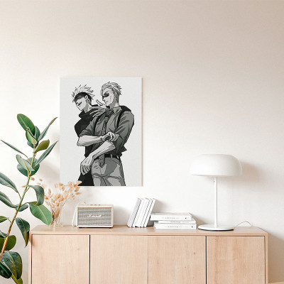 لوحة كانفاس على إطار خشبي بتصميم غوجو و نانامى جوج...