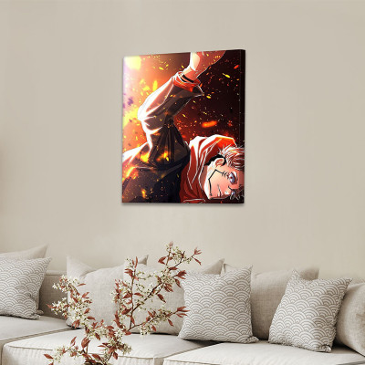 لوحة كانفاس على إطار خشبي بتصميم سوكونا أنمي جوجوت...