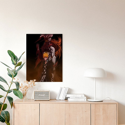 لوحة كانفاس على إطار خشبي بتصميم إيتشيجو أنمي بليت...