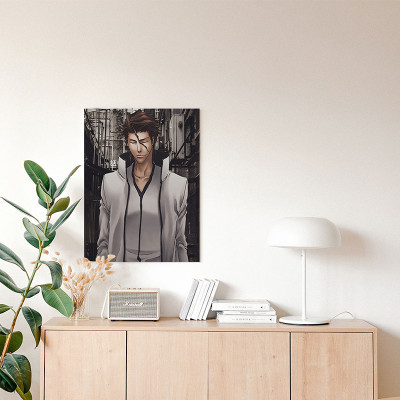 لوحة كانفاس على إطار خشبي بتصميم أيزين سوسكى أنمي...