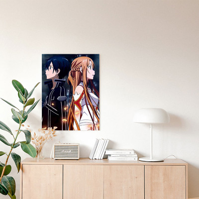 لوحة كانفاس على إطار خشبي بتصميم كيريتو و اسونا أن...