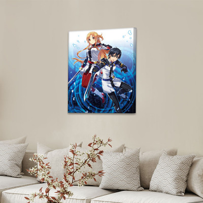 لوحة كانفاس على إطار خشبي بتصميم كيريتو و اسونا أن...