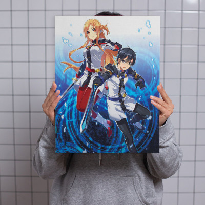 لوحة كانفاس على إطار خشبي بتصميم كيريتو و اسونا أن...