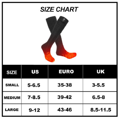 تسخين كهربائي الجوارب الرجال الذكية التحكم في درجة...