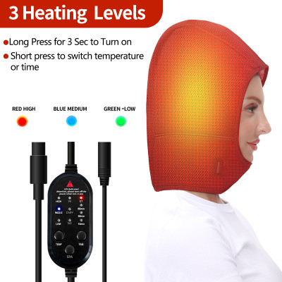 غلاف رأس ساخن كهربائي 3 إعدادات لدرجة الحرارة، قبع...