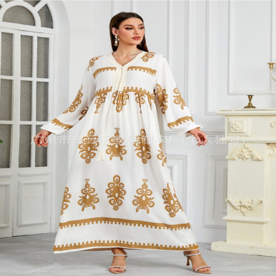 فستان رمضان المبارز الإسلامي للنساء فساتين عباية ع...