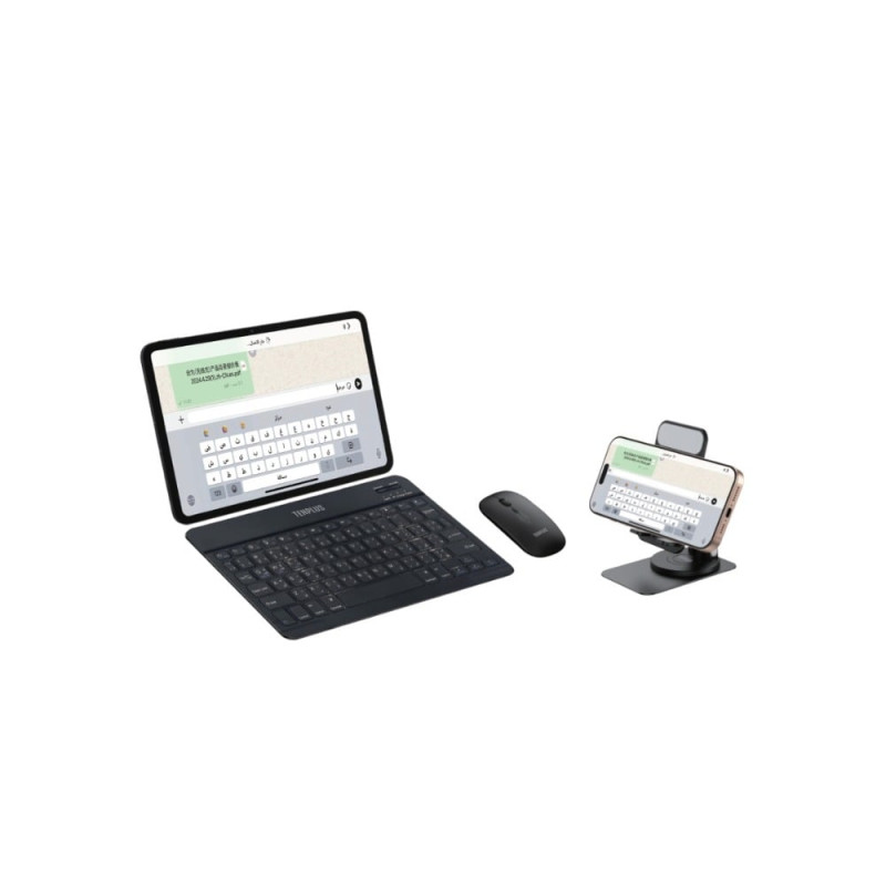 مجموعة 3 في 1 لوحة مفاتيح وفأرة وحامل للأجهزة اللو...