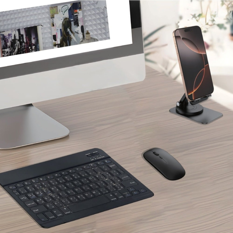 مجموعة 3 في 1 لوحة مفاتيح وفأرة وحامل للأجهزة اللو...
