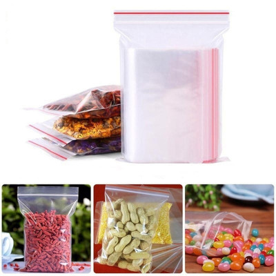1000-100Pcs Small Zip Lock Plastic Bags Transparen...