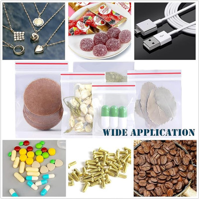 1000-100Pcs Small Zip Lock Plastic Bags Transparen...