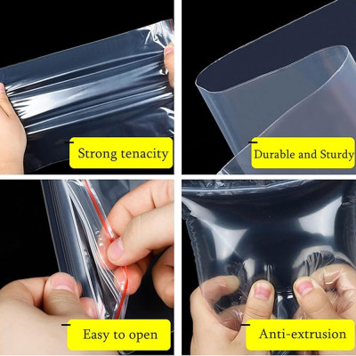 1000-100Pcs Small Zip Lock Plastic Bags Transparen...