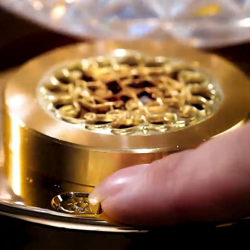 ابجورة مع مبخرة اضاءة كريستالية على شكل هلال 3 ألو...