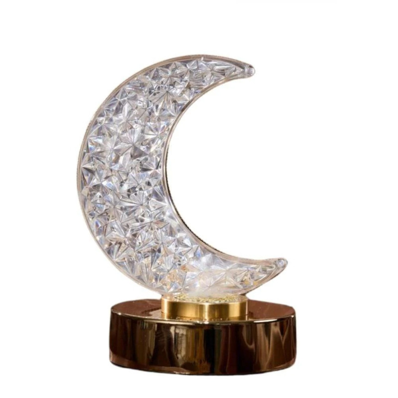 ابجورة مع مبخرة اضاءة كريستالية على شكل هلال 3 ألو...