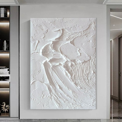 Abstract 3D Gold Thick Art Handmade Oil Painting C...